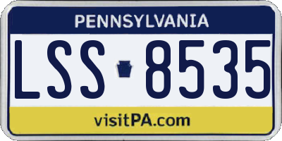 PA license plate LSS8535