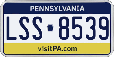 PA license plate LSS8539