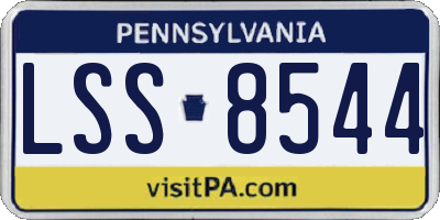 PA license plate LSS8544