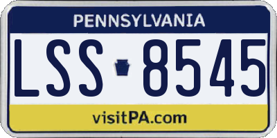 PA license plate LSS8545