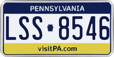 PA license plate LSS8546