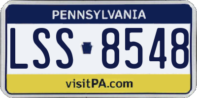 PA license plate LSS8548