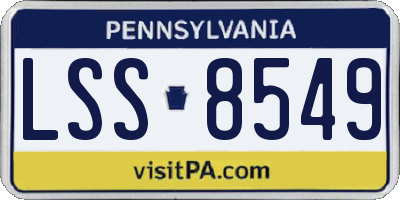 PA license plate LSS8549