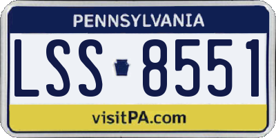PA license plate LSS8551