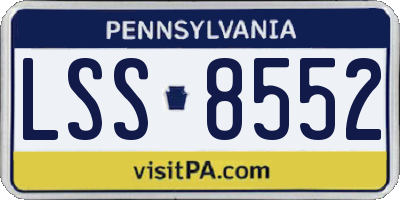 PA license plate LSS8552
