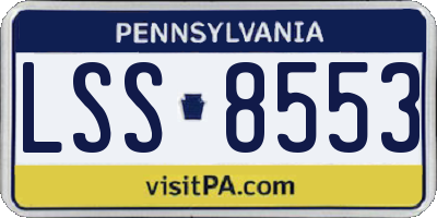 PA license plate LSS8553