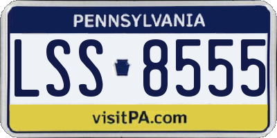 PA license plate LSS8555