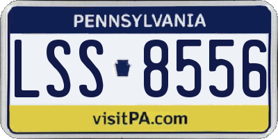 PA license plate LSS8556