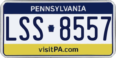 PA license plate LSS8557