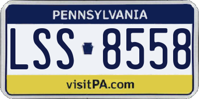 PA license plate LSS8558