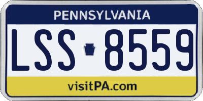 PA license plate LSS8559