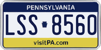 PA license plate LSS8560