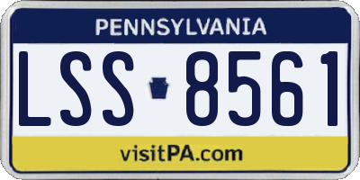 PA license plate LSS8561