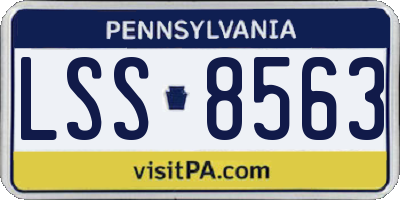 PA license plate LSS8563