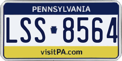 PA license plate LSS8564