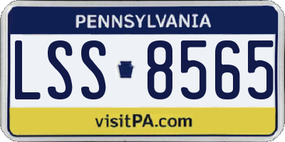 PA license plate LSS8565