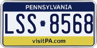 PA license plate LSS8568
