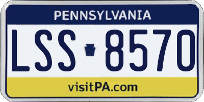 PA license plate LSS8570