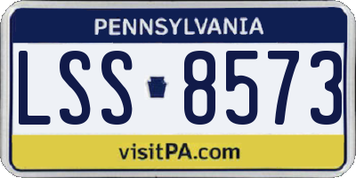 PA license plate LSS8573