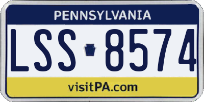 PA license plate LSS8574
