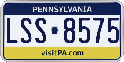 PA license plate LSS8575
