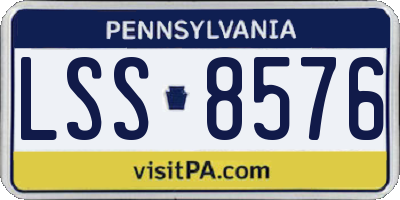 PA license plate LSS8576
