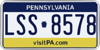 PA license plate LSS8578