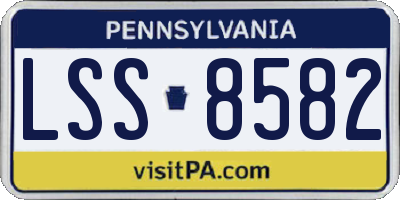 PA license plate LSS8582