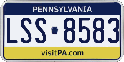 PA license plate LSS8583