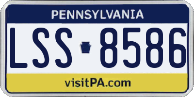 PA license plate LSS8586