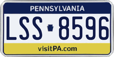 PA license plate LSS8596
