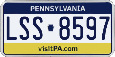 PA license plate LSS8597