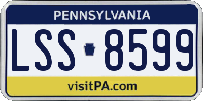 PA license plate LSS8599