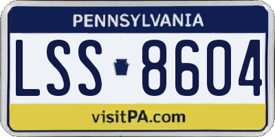 PA license plate LSS8604