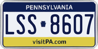 PA license plate LSS8607