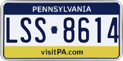 PA license plate LSS8614