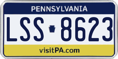 PA license plate LSS8623