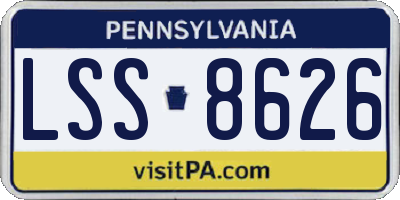 PA license plate LSS8626