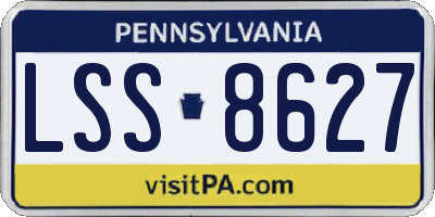 PA license plate LSS8627