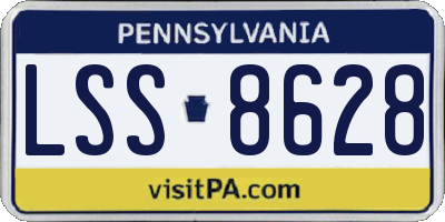 PA license plate LSS8628