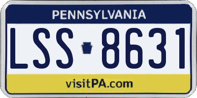 PA license plate LSS8631