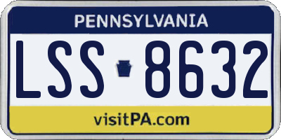 PA license plate LSS8632