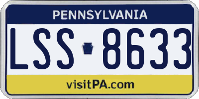 PA license plate LSS8633