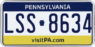 PA license plate LSS8634