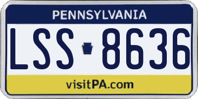 PA license plate LSS8636