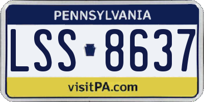 PA license plate LSS8637