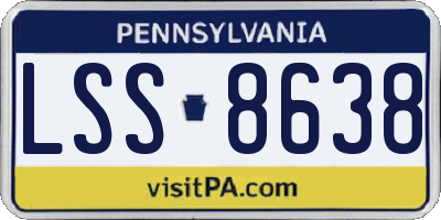 PA license plate LSS8638