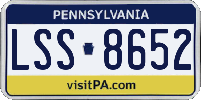PA license plate LSS8652