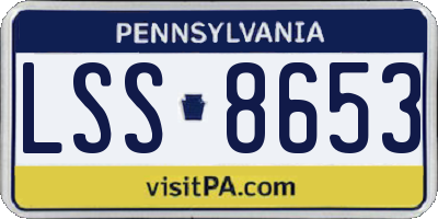 PA license plate LSS8653