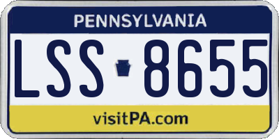 PA license plate LSS8655